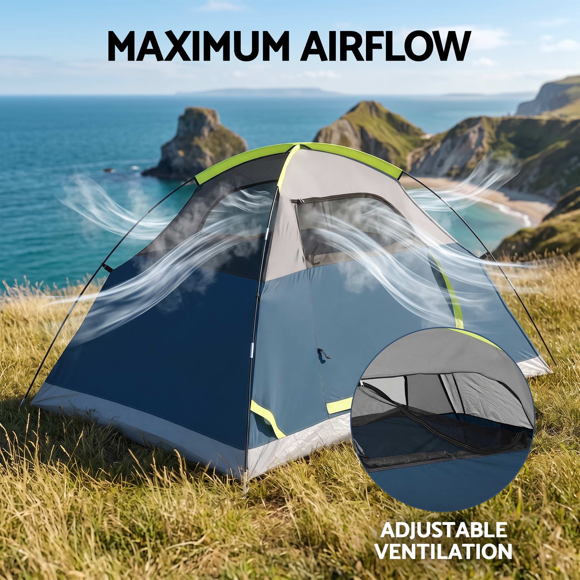 2 Person Camping Dome Tent Lightweight Waterproof Outdoor Hiking