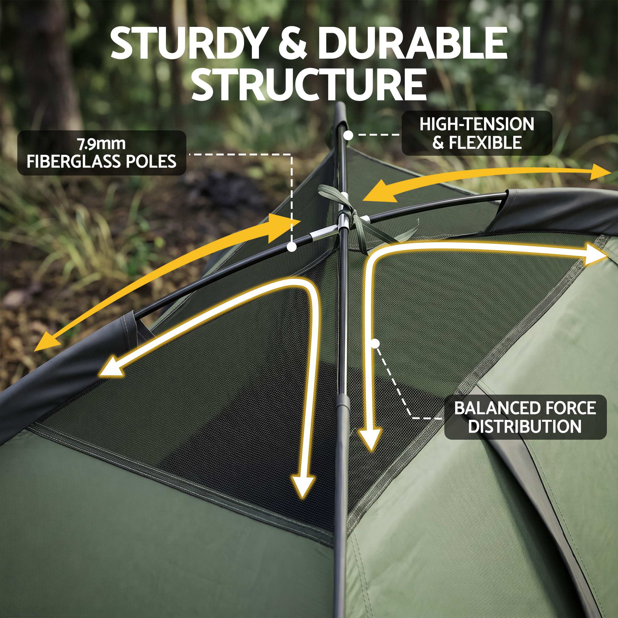 1 Person Camping Tent Waterproof Hiking Vestibule Porch