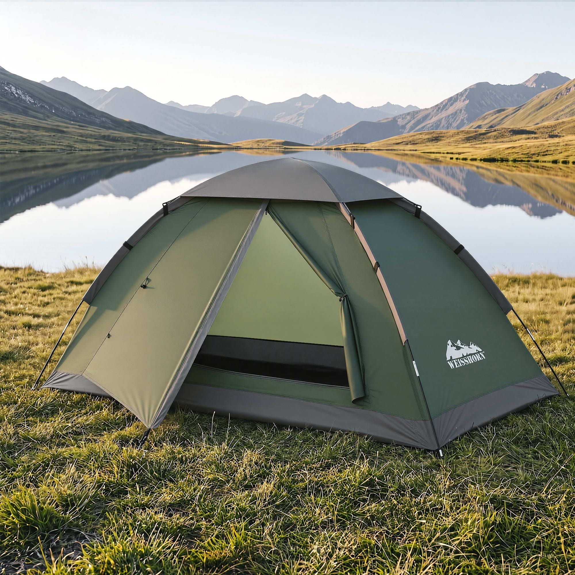 1 Person Camping Tent Waterproof Hiking Vestibule Porch