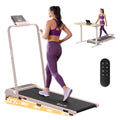 3 in 1 Walking Pad Treadmill 12% Incline Foldable Under Desk Treadmills for Home Gym With 40cm Wide Belt Pink