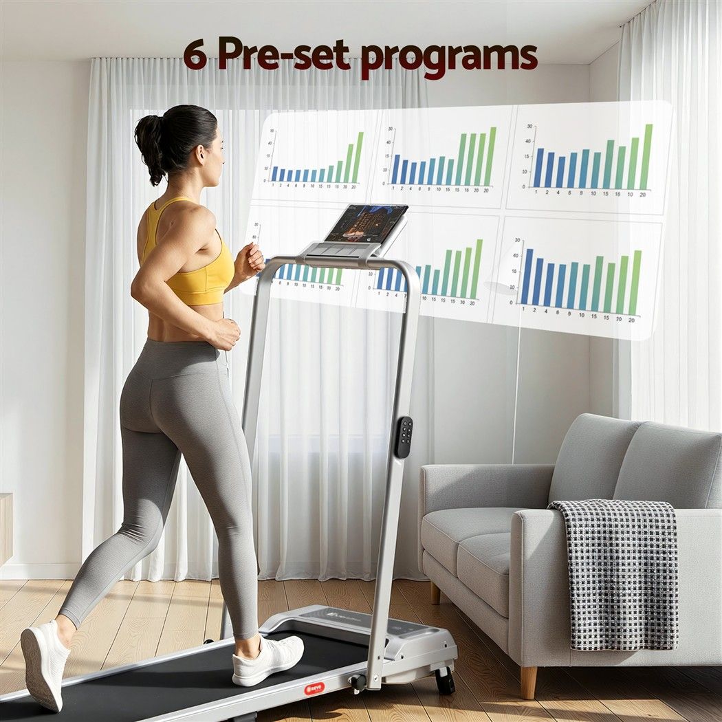 3 in 1 Walking Pad Treadmill 12% Incline Foldable Under Desk Treadmills for Home Gym With 40cm Wide Belt Silver
