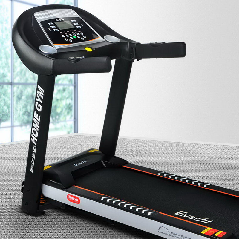 Electric Treadmill 45cm Incline Running Home Gym Fitness Machine Black