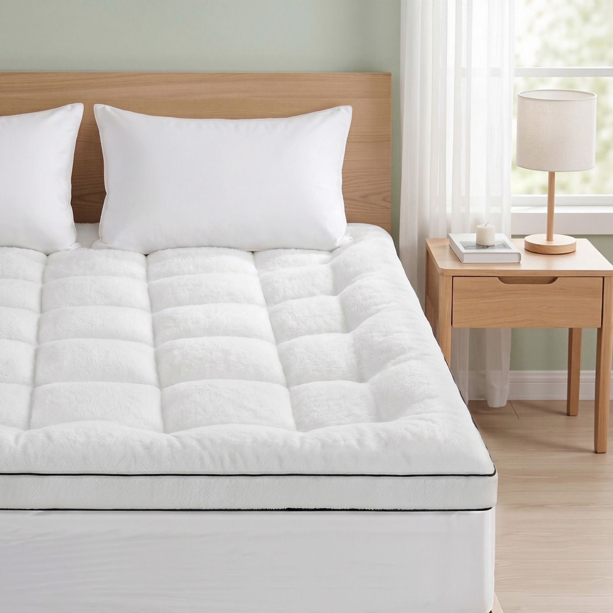 Double Mattress Topper 5cm Coral Fleece