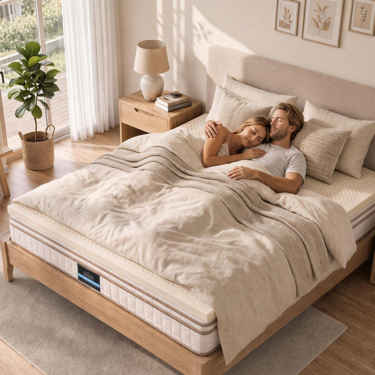 Double 5cm 7-Zone Natural Latex Mattress Topper with Breathable Core