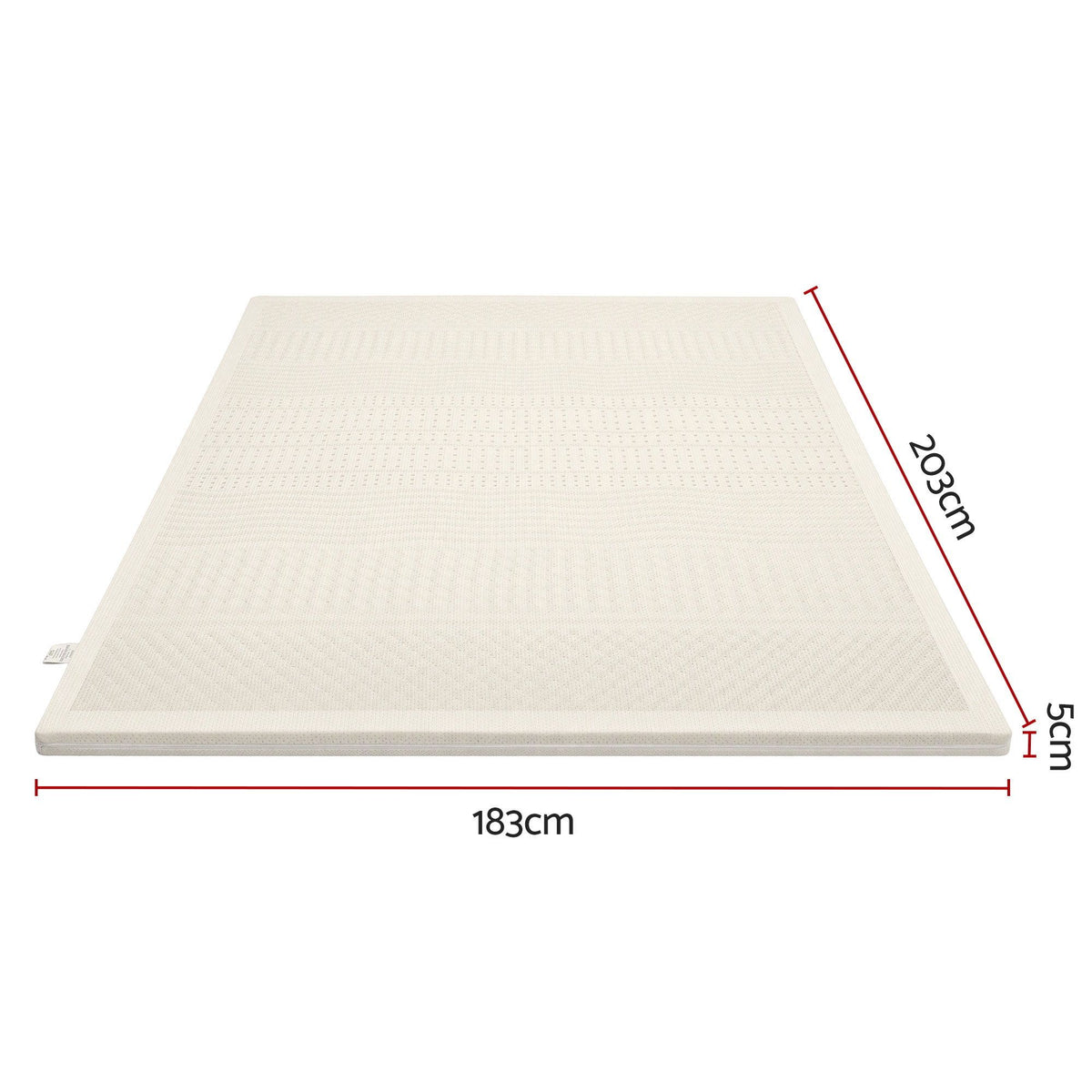 King 7-Zone Natural Latex Mattress Topper 5cm Breathable