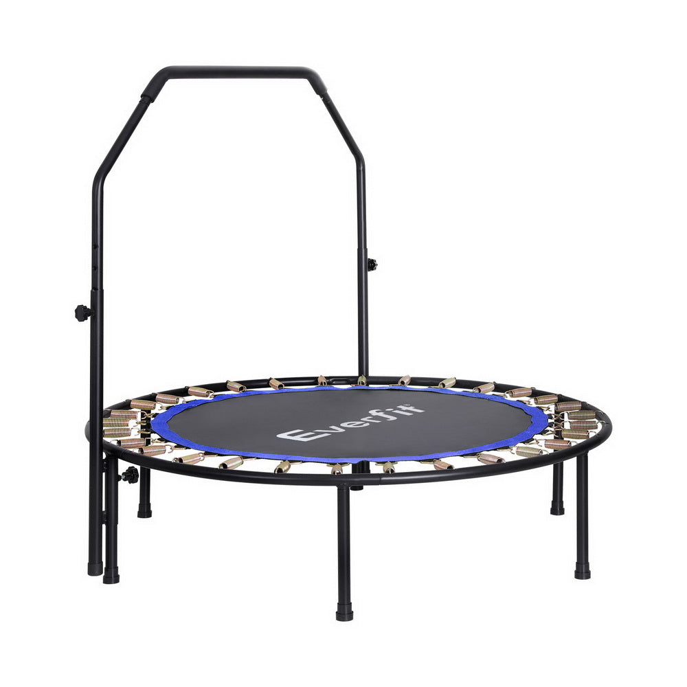 48inch Round Trampoline Kids Exercise Fitness Adjustable Handrail Blue