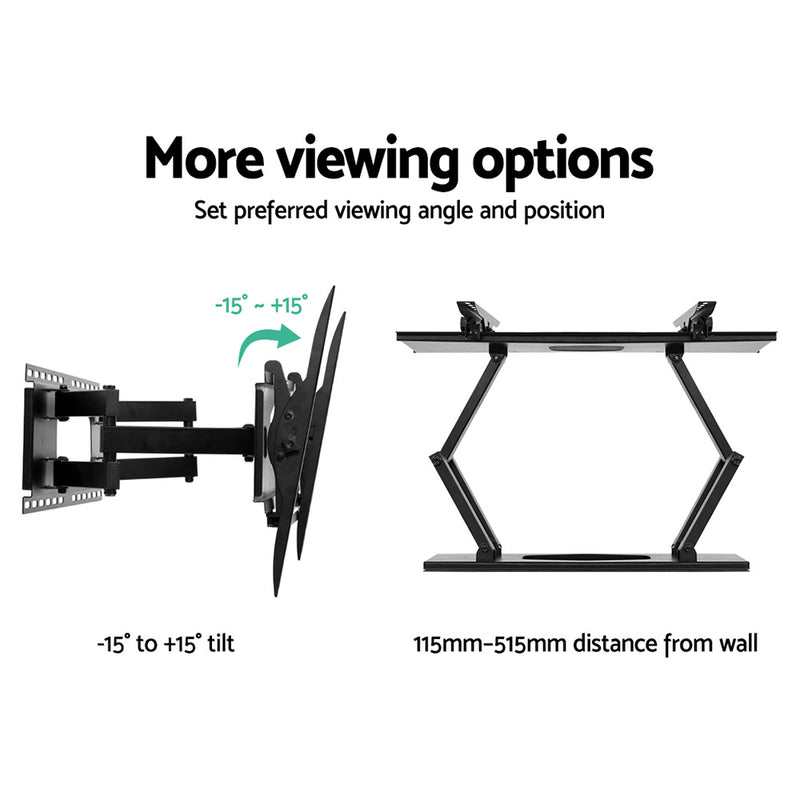 TV Wall Mount Bracket Tilt Swivel Full Motion Flat Slim LED LCD 32 inch to 80 inch