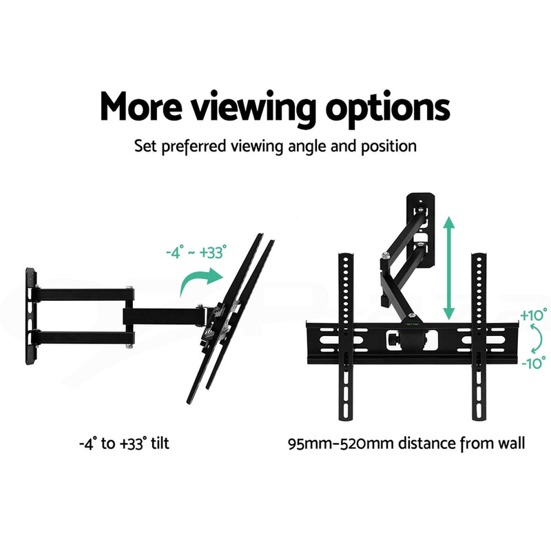 TV Wall Mount Bracket Tilt Swivel Full Motion Flat Slim LED LCD 23 inch to 55 inch