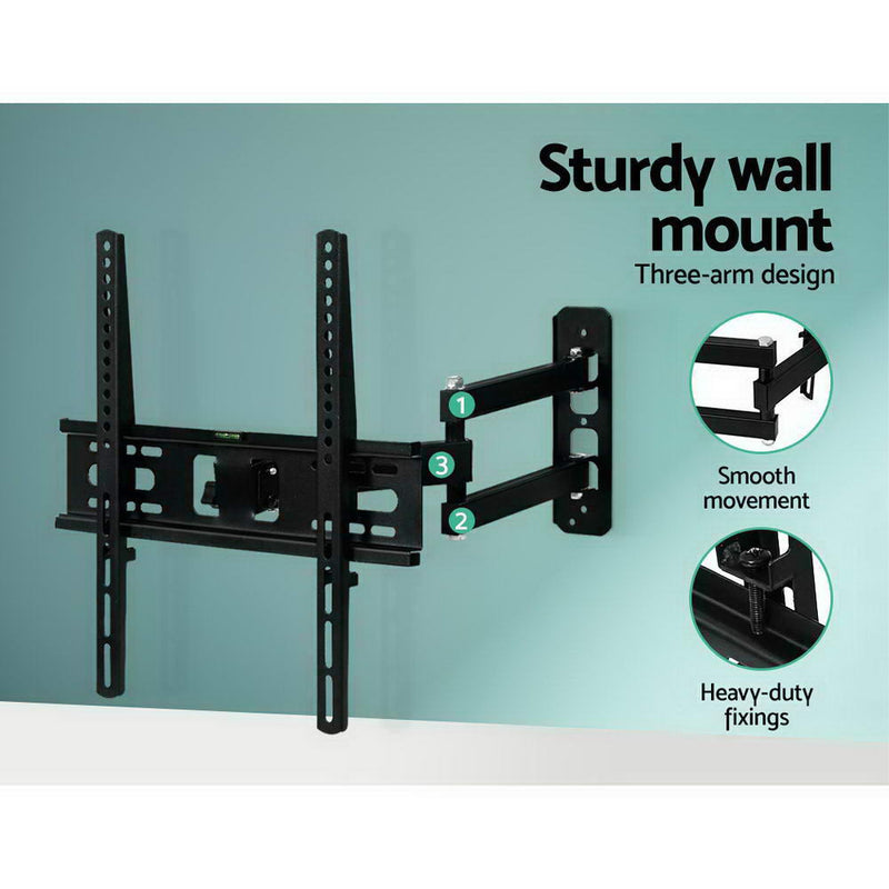 TV Wall Mount Bracket Tilt Swivel Full Motion Flat Slim LED LCD 23 inch to 55 inch