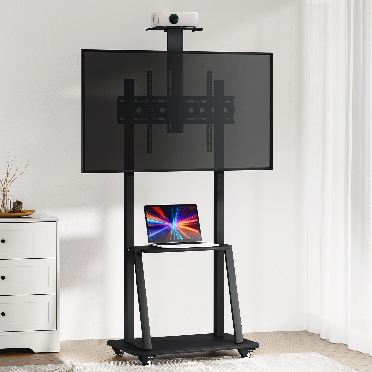 Mobile TV Stand for 32-75 Inch TVs
