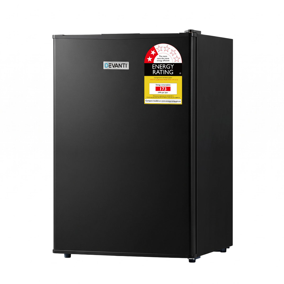 42L Upright Freezer with Adjustable Temperature Levels and Fast Freezing - Black