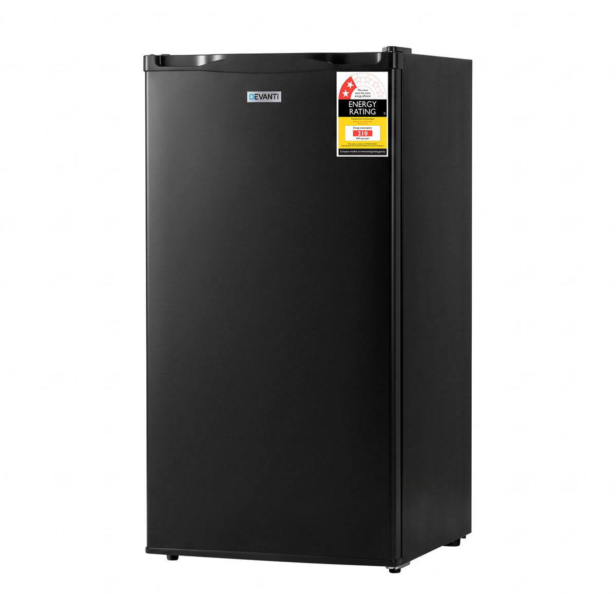 81L Upright Freezer with Adjustable Temperature Levels and Removable Drawer - Black