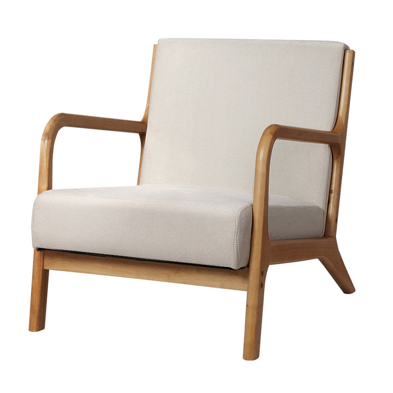 Amy Lounge Accent Armchair - Beige