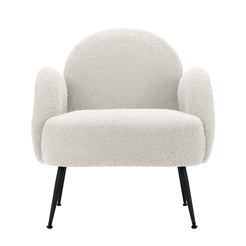 Hanes Sherpa Lounge Armchair - White