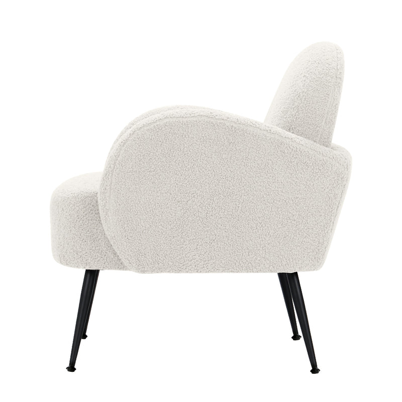 Hanes Sherpa Lounge Armchair - White