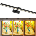 Wireless Rechargeable 24in Picture Light with Remote Dimmable Timer for Wall Art Display - Black