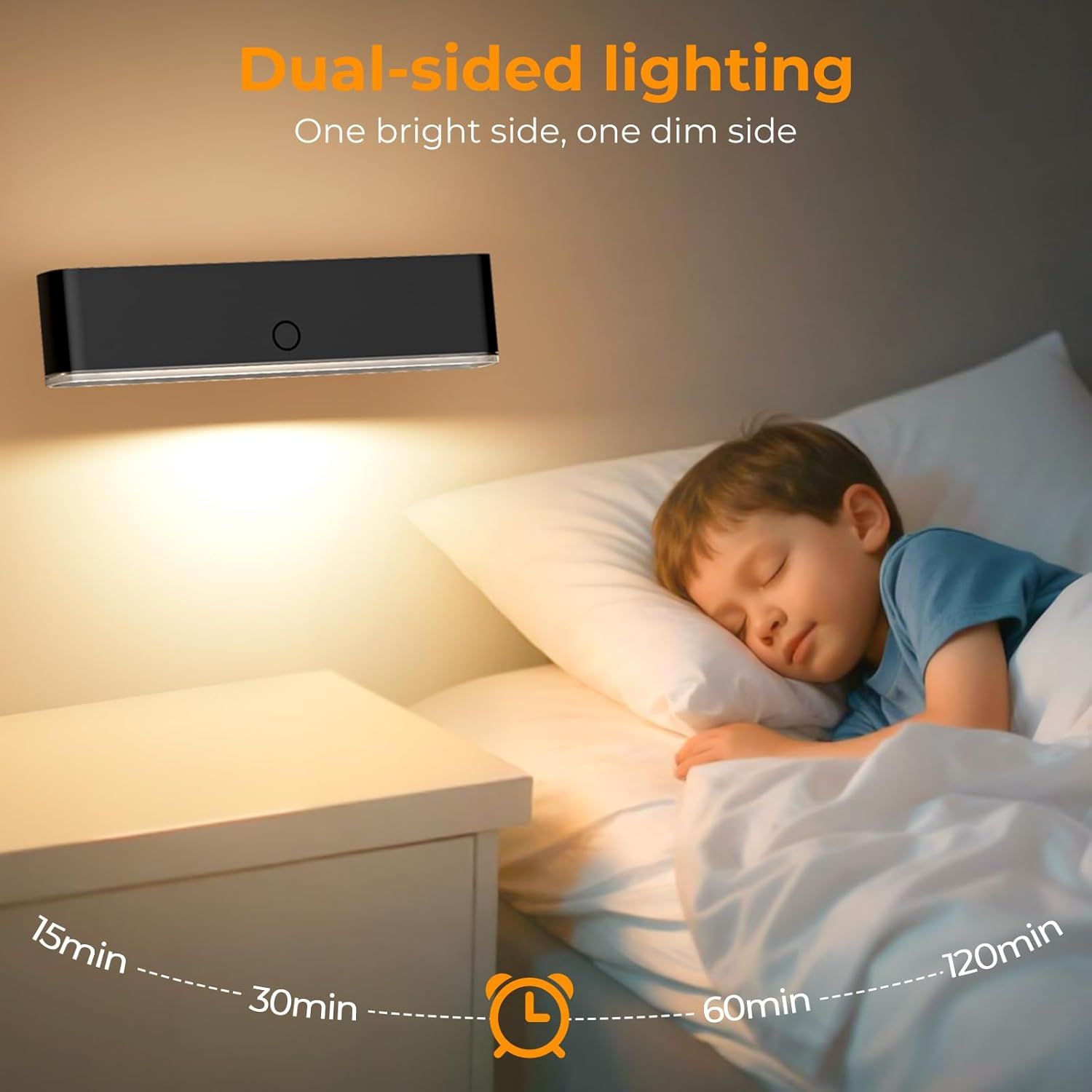 Battery Operated Wireless Wall Sconce Set of 2 with Remote & Touch Control, 3 Color Temperatures, 360° Rotatable LED Wall Lights - Black