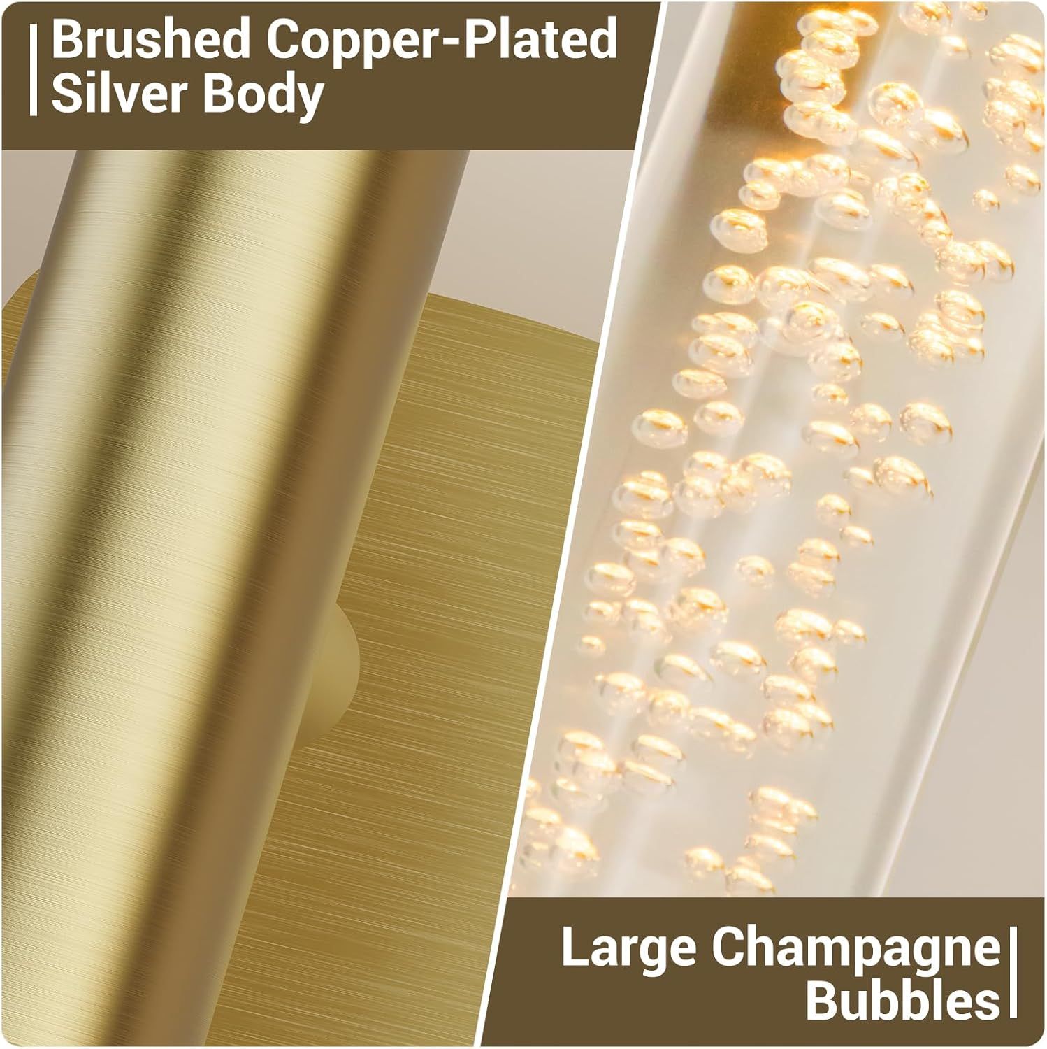Battery Operated 31.49 Inch Rechargeable Wall Sconce Set of 2 with Remote and Touch, 360° Rotatable - Gold