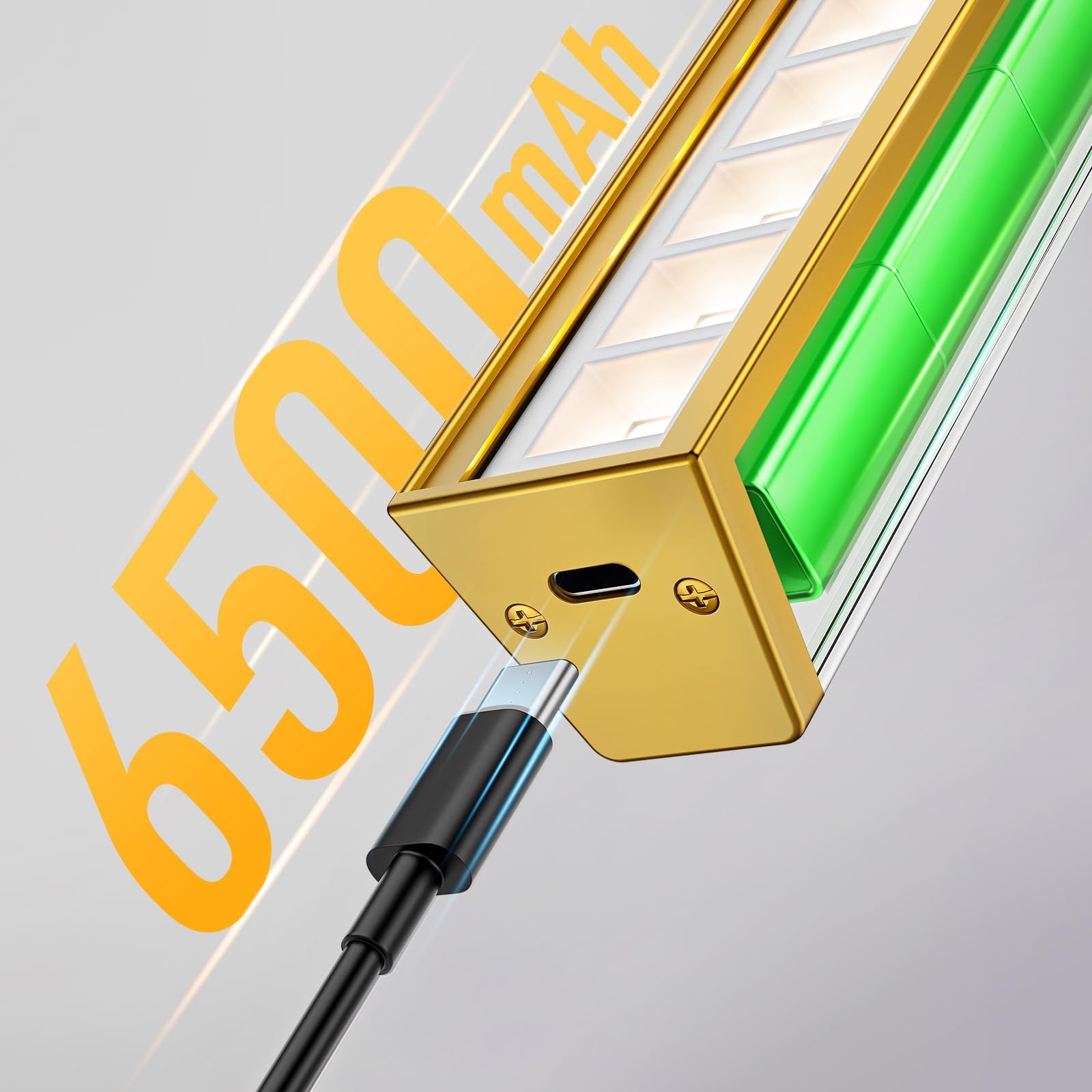 24in Battery-Powered Rechargeable Wall Picture Light with Remote Control, CCT Dimmable - Gold
