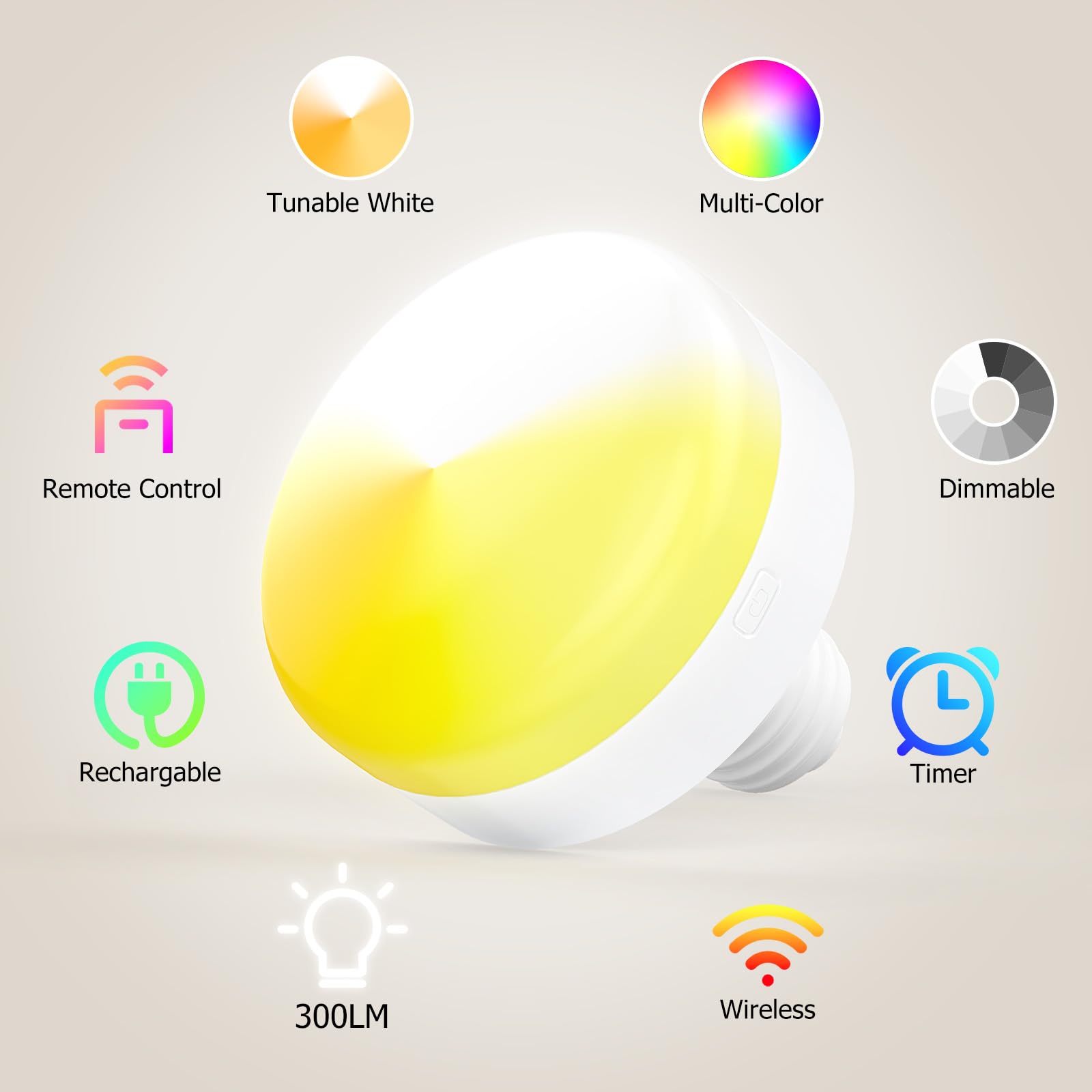 Rechargeable Battery Operated Wall Sconce Set of 2 with Remote, Dimmable RGB 3 Color Temperature, 5000mAh Indoor Wall Lamp - Gold