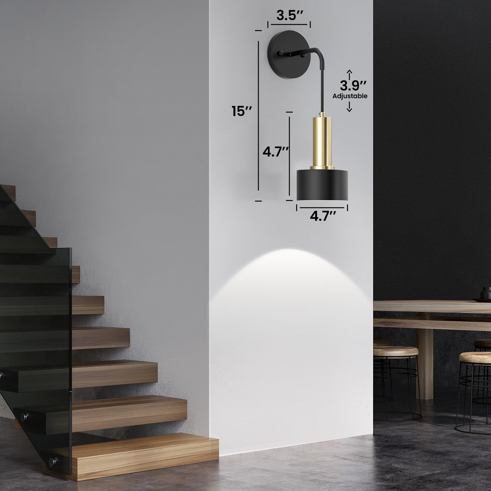Battery Operated Dimmable RGB Wall Sconce Set of 2 with Remote - Indoor