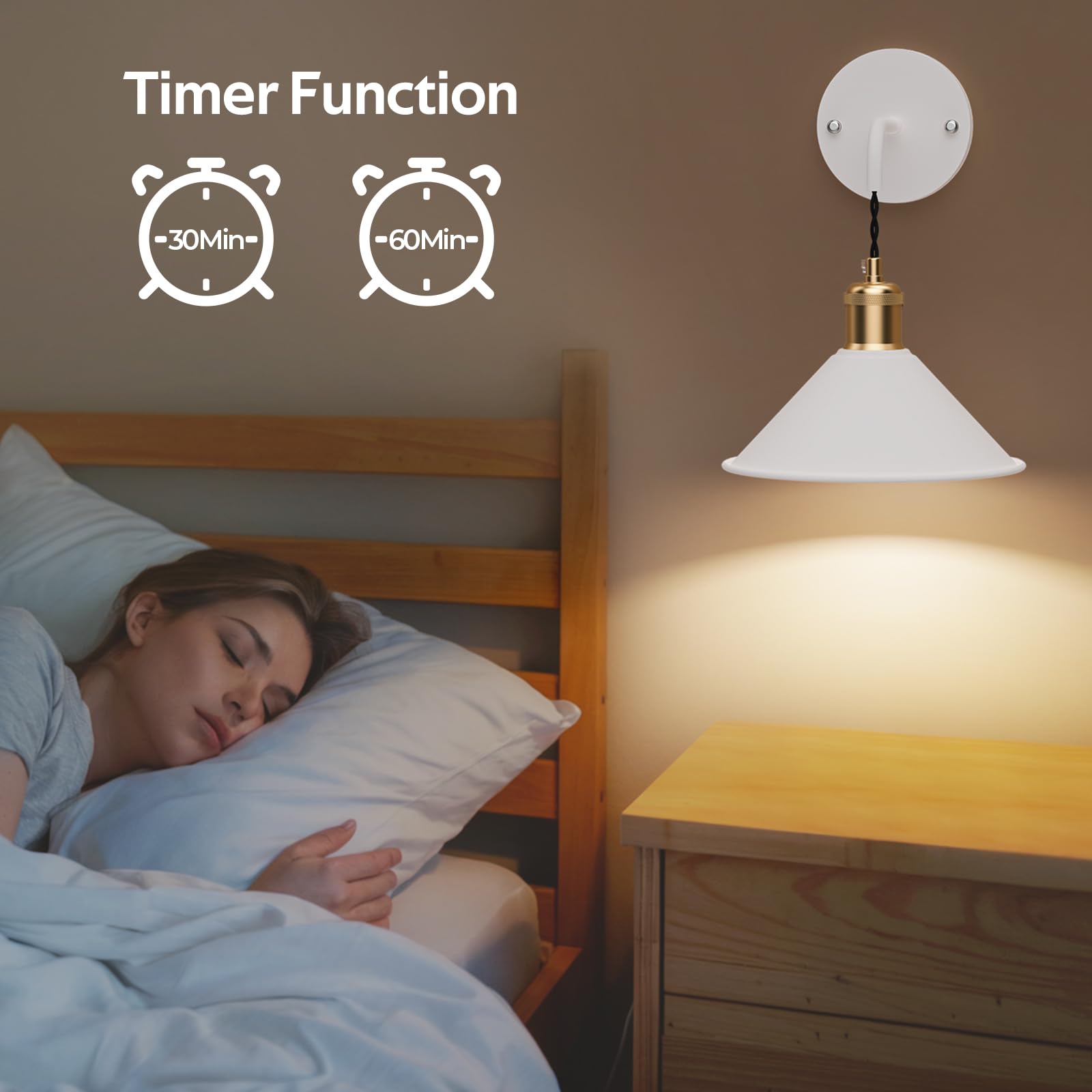 Battery Operated Wireless Wall Sconce Set of 2 with 13 RGB Colors, Dimmable Remote, Timer & Memory Function - Multi-Color