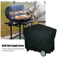 600D Polyester Waterproof Grill Cover for Weber Q2000 & Q3000 Gas Grills 112 x 64 x 96 cm - Black