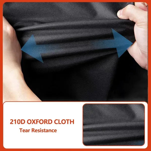 Round Grill Cover 62 x 105 cm Waterproof Tear Resistant UV Resistant 210D Oxford Fabric - Black