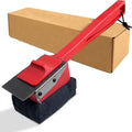 BBQ Grill Cleaning Sponge with Dual Handles Heat-Resistant for Warm Grill Grates - Red