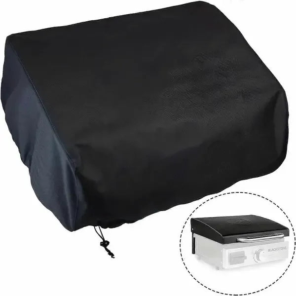 56 cm Tabletop Grill Cover with Drawstring for Camping BBQs - Black