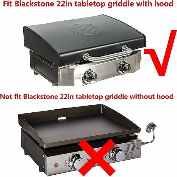 56 cm Tabletop Grill Cover with Drawstring for Camping BBQs - Black