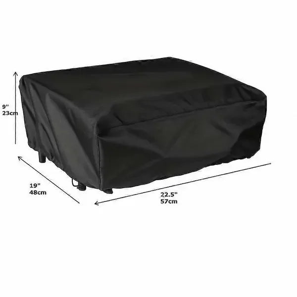 56 cm Tabletop Grill Cover with Drawstring for Camping BBQs - Black