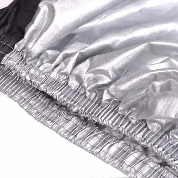 XL Waterproof 210D Oxford Bike Cover with PU Coating, UV and Dust Protection for Bicycles and Scooters - Black and Silver