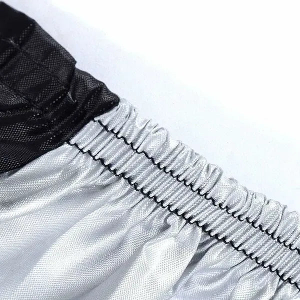 XL Waterproof 210D Oxford Bike Cover with PU Coating, UV and Dust Protection for Bicycles and Scooters - Black and Silver