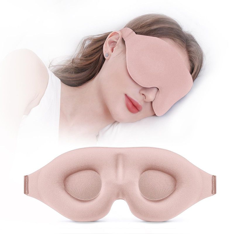 3D Contoured Blackout Sleep Mask - Pink