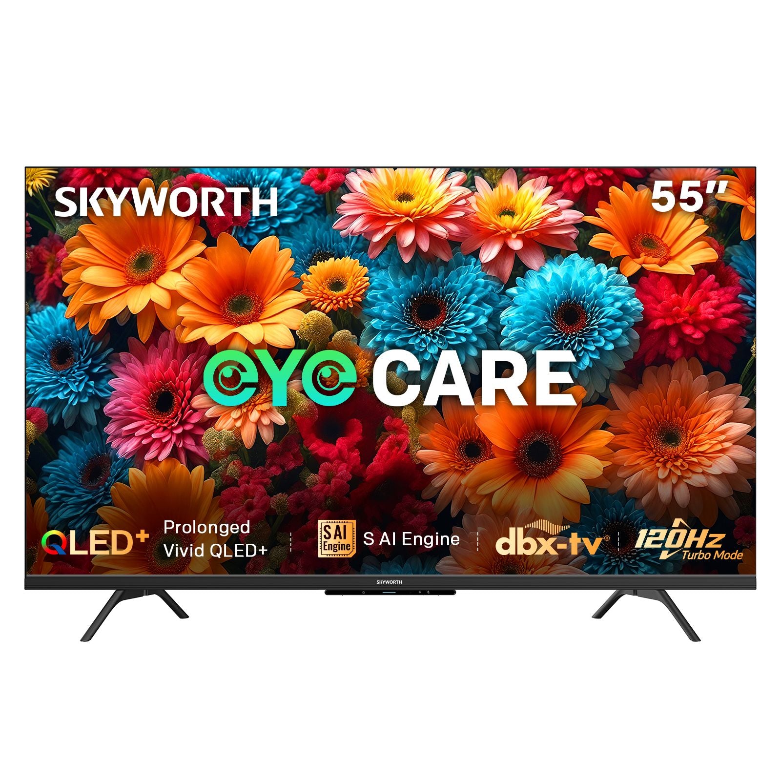 SKYWORTH Q6600H 55" Gen 5 QLED+ 4K Smart Google TV – 120Hz, Dolby Vision & Atmos, S AI Engine, dbx-tv, Voice Control & Screen Casting