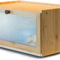 Bamboo Bread Box Kitchen Countertop Storage with Acrylic Window - Natural