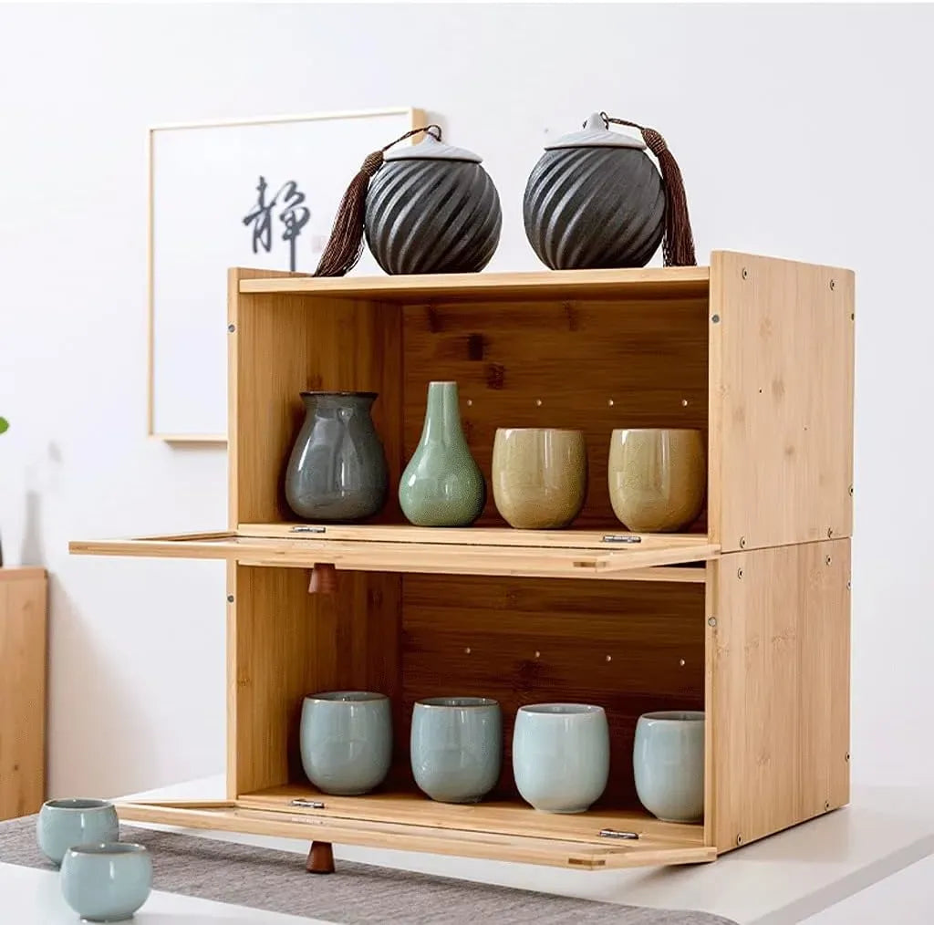 Bamboo Bread Box Kitchen Countertop Storage with Acrylic Window - Natural