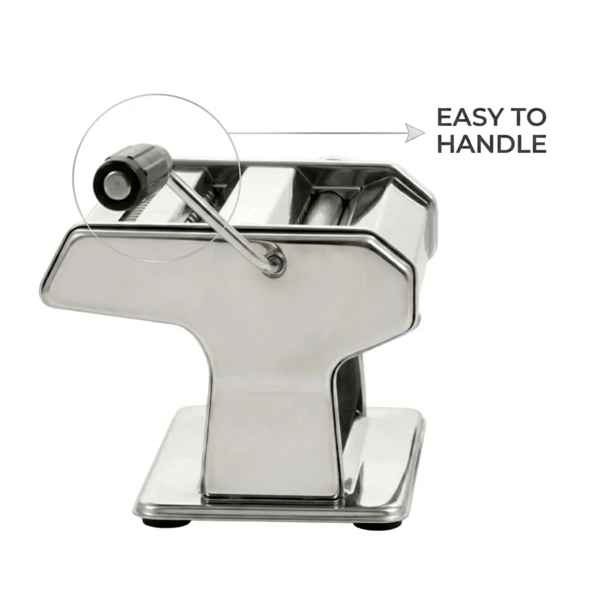 Hand Crank Pasta Maker Machine for Noodles and Pasta Sheets - Grey