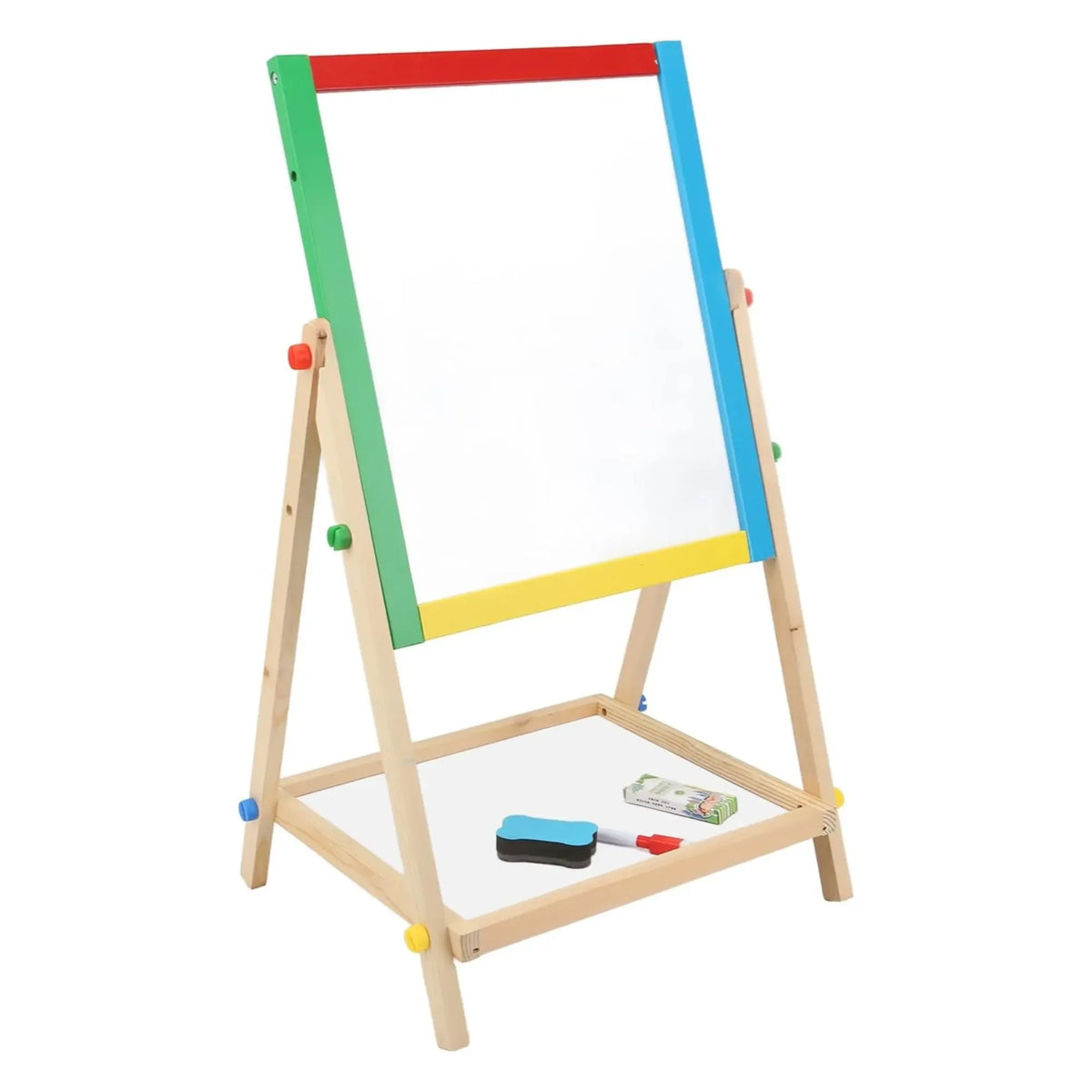 2-in-1 Kids Art Easel Double-Sided Chalkboard and Whiteboard - Natural