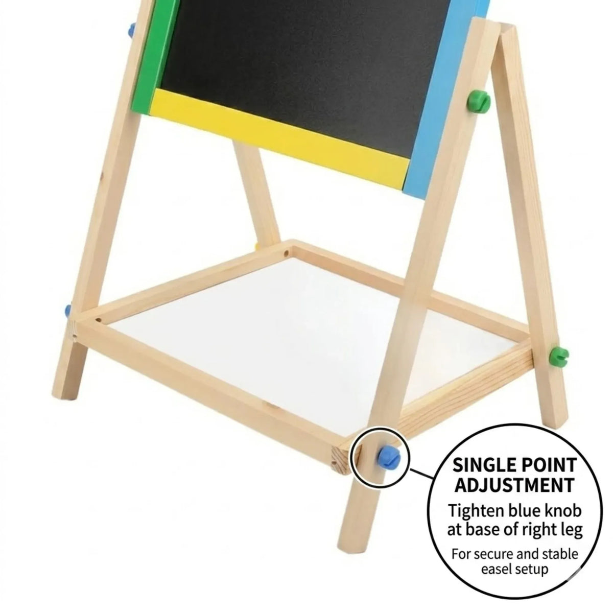 2-in-1 Kids Art Easel Double-Sided Chalkboard and Whiteboard - Natural