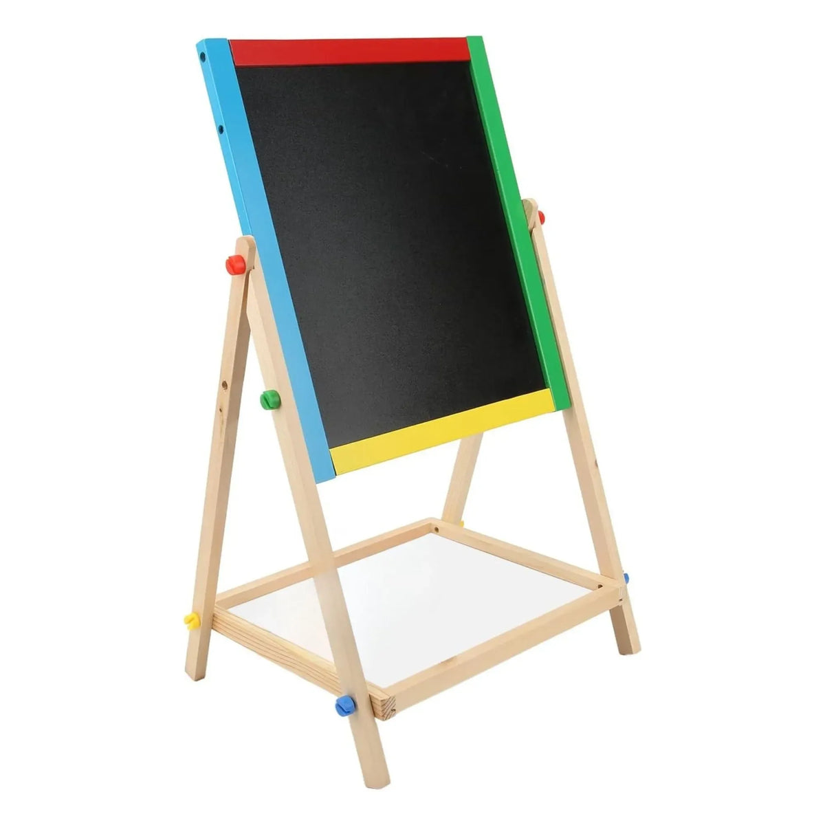 2-in-1 Kids Art Easel Double-Sided Chalkboard and Whiteboard - Natural