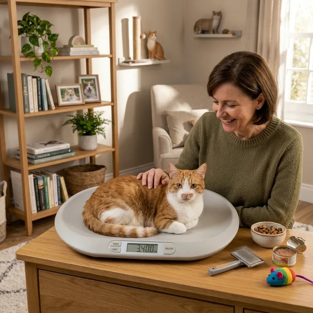 Digital Baby Scale with Tare Function and LCD Display - White