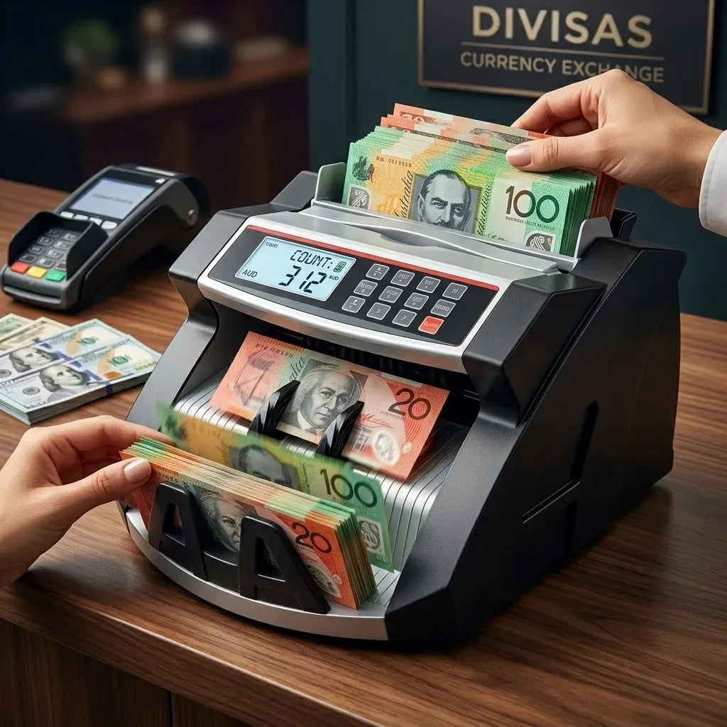 Money Counting Machine with UV Counterfeit Detection and Bill Counter - Black