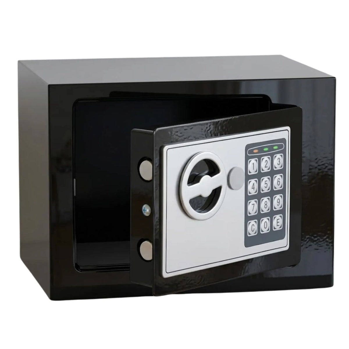 Electronic Safe Box with Keypad Lock and Emergency Keys for Cash Storage - Black