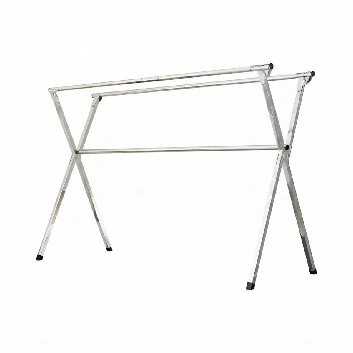 Folding Clothes Drying Rack Indoor Outdoor with Windproof Hooks - Grey