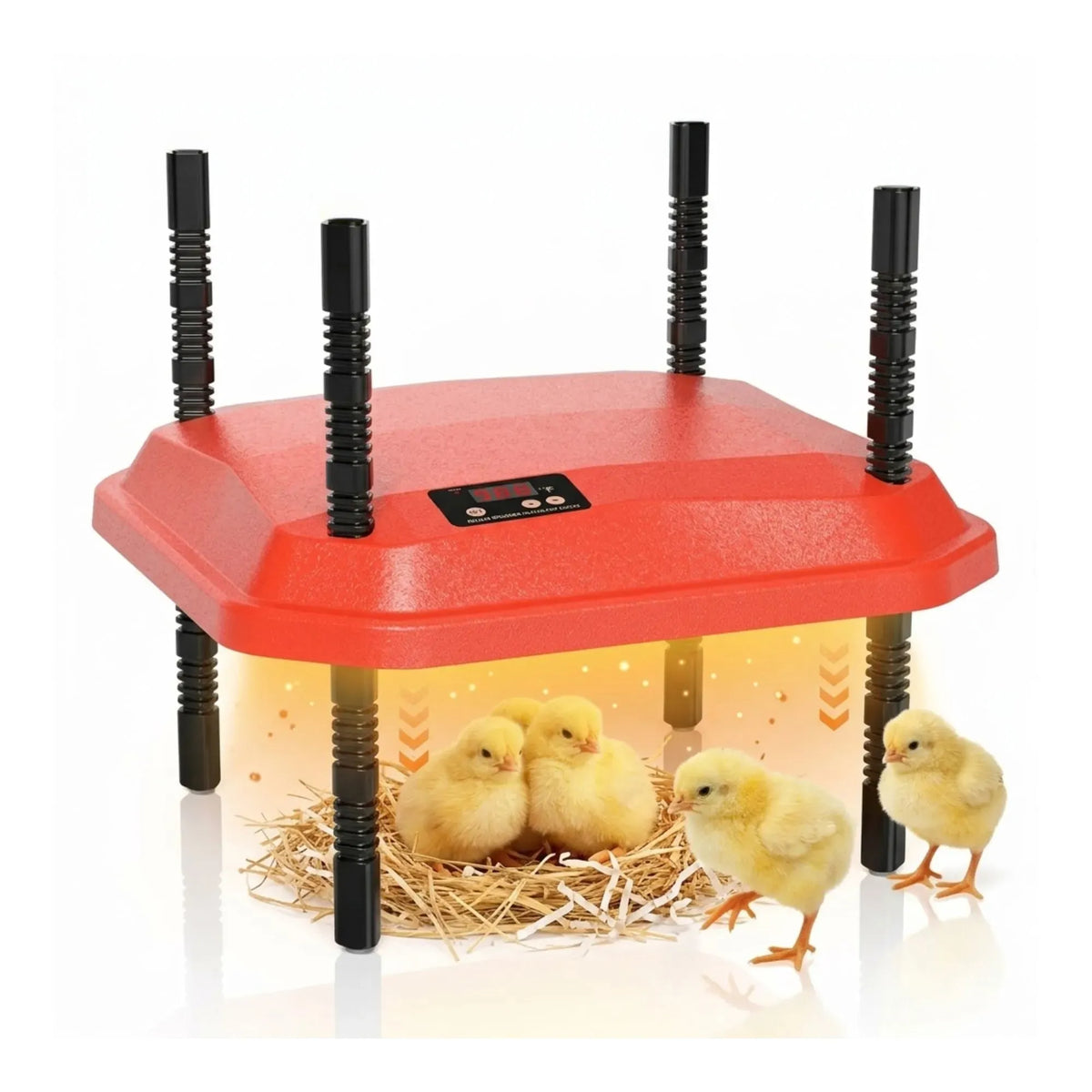Chick Brooder Heating Plate Adjustable Height Chicken Heater - Red