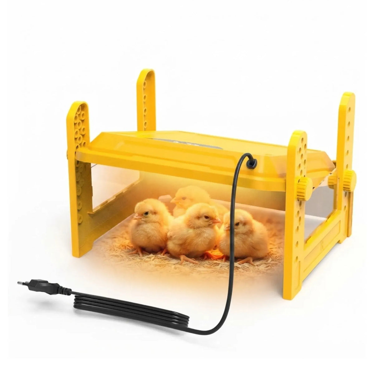 Chick Brooder Heating Plate with Adjustable Height and Digital Temperature Control - Yellow