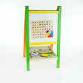 Kids Double-Sided Art Easel with Chalkboard and Magnetic Whiteboard - Multicolour