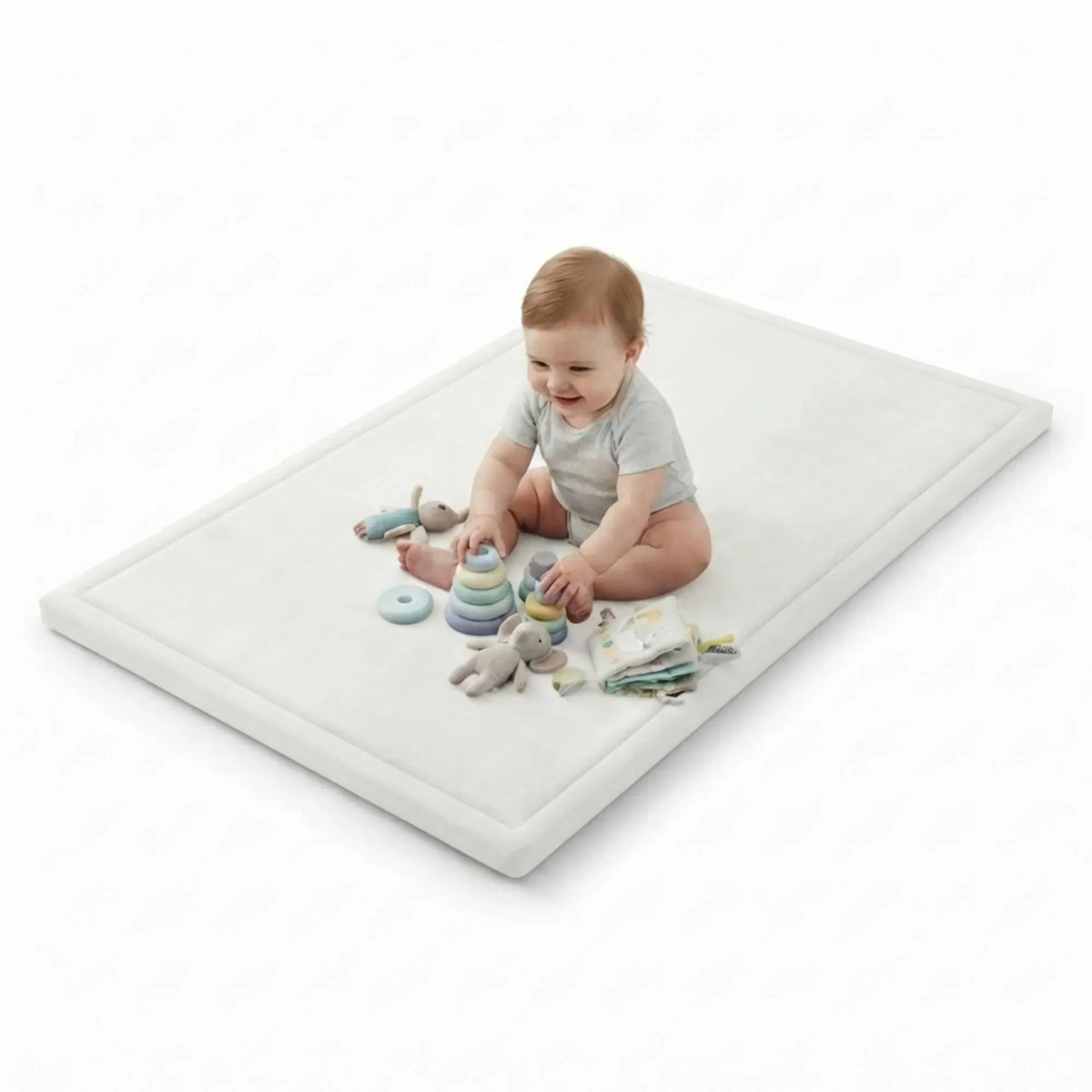 Baby Play Mat 150x200cm Thick Foam Crawling Mat for Infants - White
